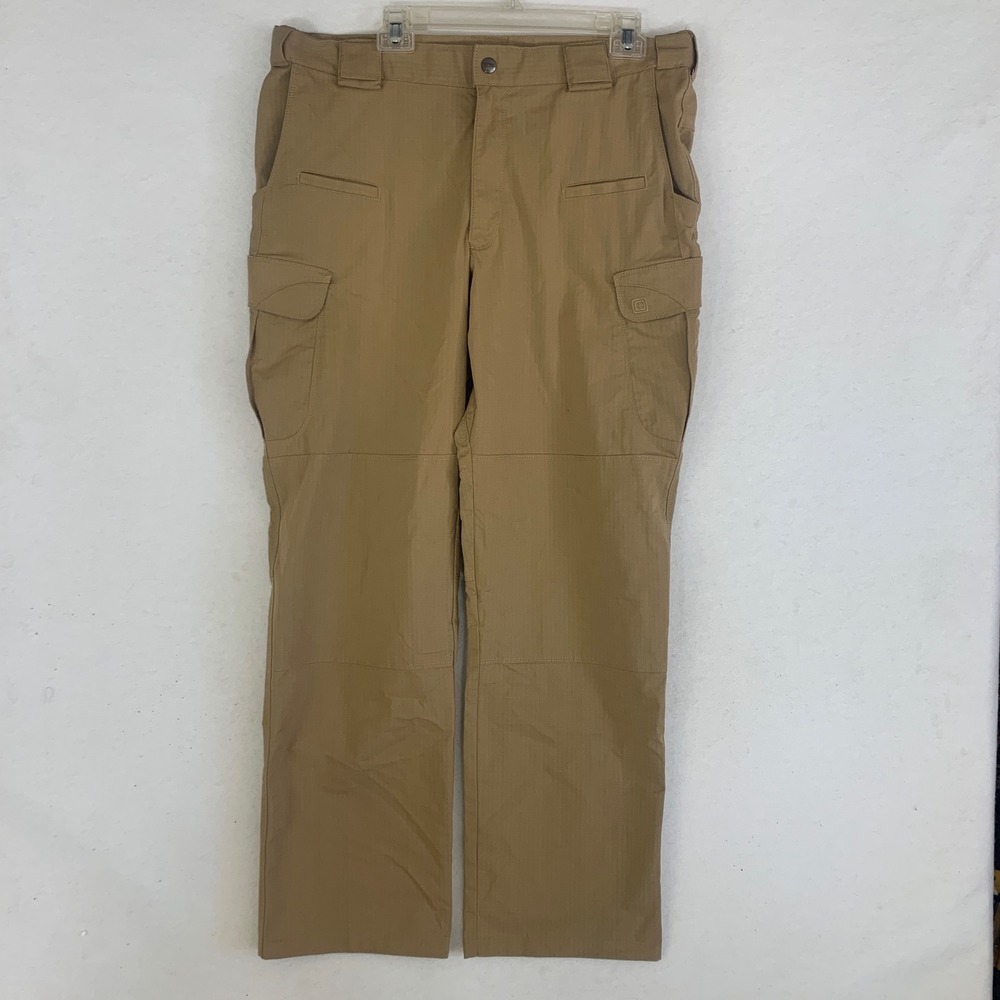 5.11 Tactical Stryke Pants Mens 36x32 Khaki Ripstop Cargo Outdoor Workwear